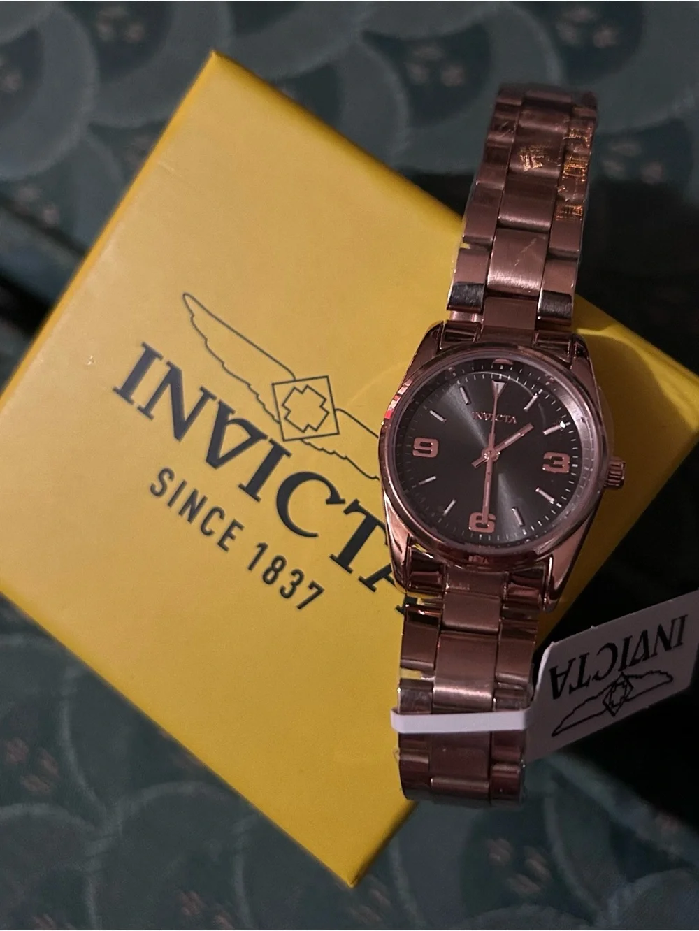Invicta Men’s celestial charcoal rose gold bracelet watch